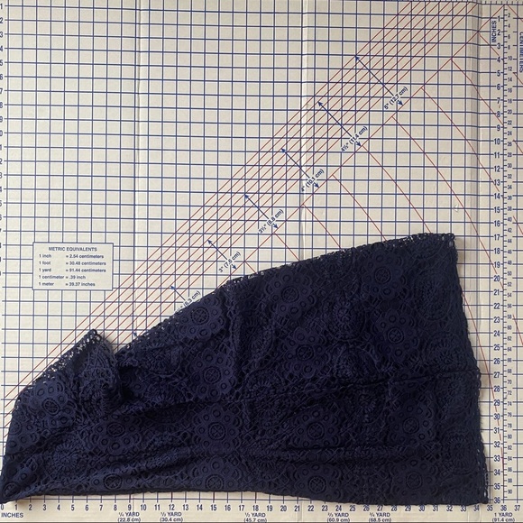 laundry by Shelli Segal Dress Womens 8 Blue Lace Short Sleeve Mini Dress Party - Picture 9 of 11